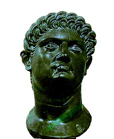 Римский император Нерон (бронзовый бюст, Флоренция, галерея Уффици)