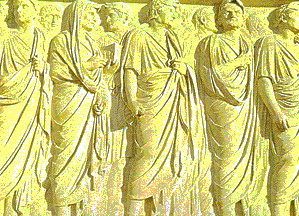 Римские сенаторы, решающие судьбы империи (рельеф на Алтаре Мира Августа)