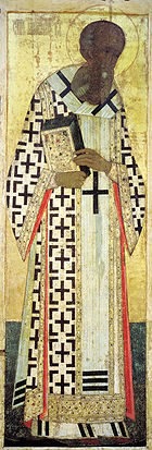Григорий Богослов (Андрей Рублев, иконостас Успенского собора во Владимире, 1408)